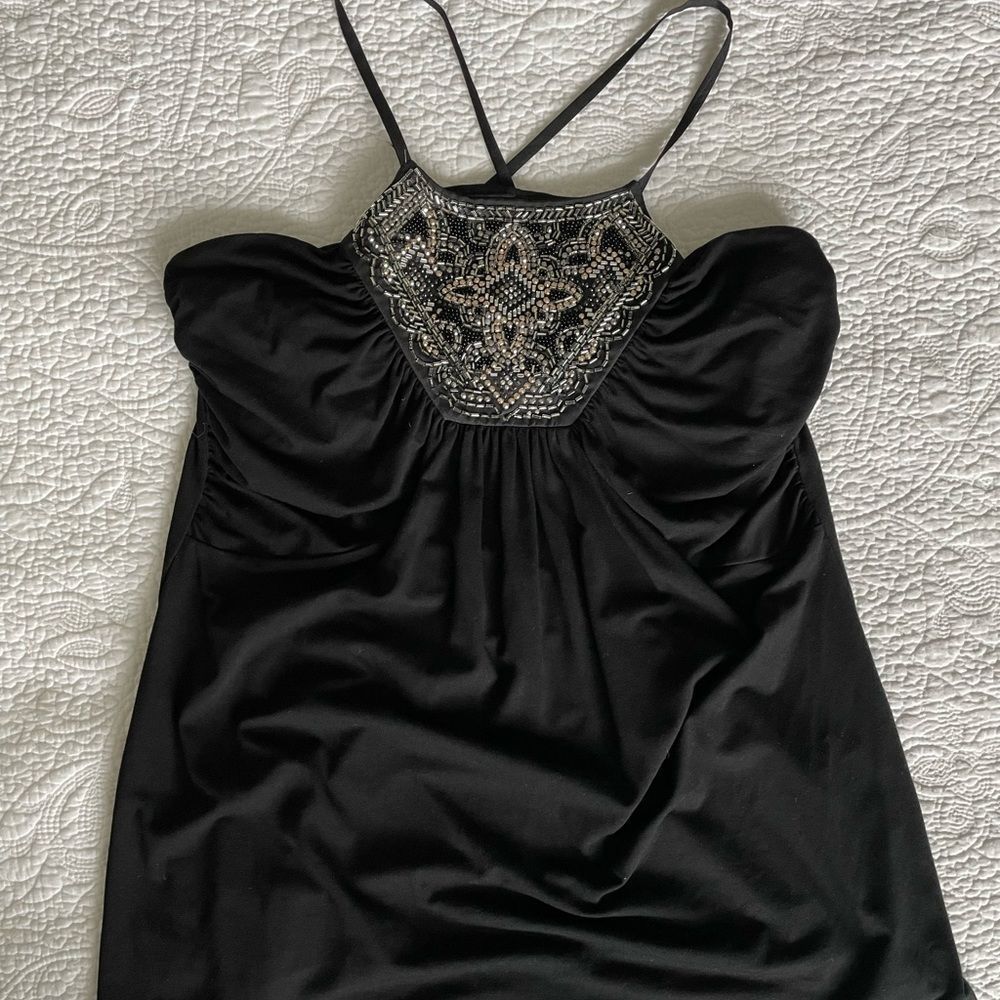 WHBM Beaded Halter Top